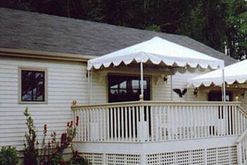 10x10 Frame Tent on Deck